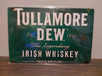 TULLAMORE DEW  12 x 8 inch Metal Sign
