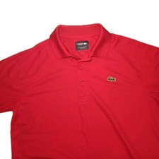 Lacoste Sport Polo Men's Medium Red Ultra Dry Wicking Raglan Short Sleeve Shirt