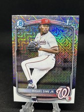 Miguel Sime Jr 2025 1st Bowman Chrome Draft Mega Box Mojo Refractor  Nationals