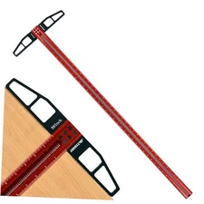 12, 24, 31, 39 in Precision Ruler Square T-Shaped Woodworking Scriber 39 Inch