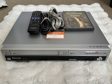 Panasonic DMR-EZ37V DVD/VHS Combo Recorder VCR Combo Silver W/ Remote And Cables