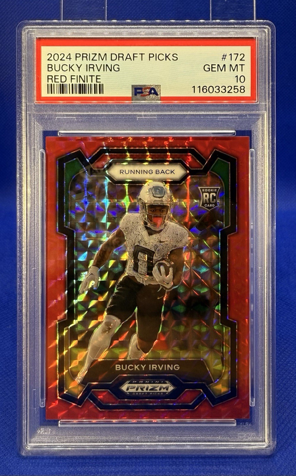 2024 PRIZM DRAFT PICKS BUCKY IRVING RED FINITE RUNNING /125