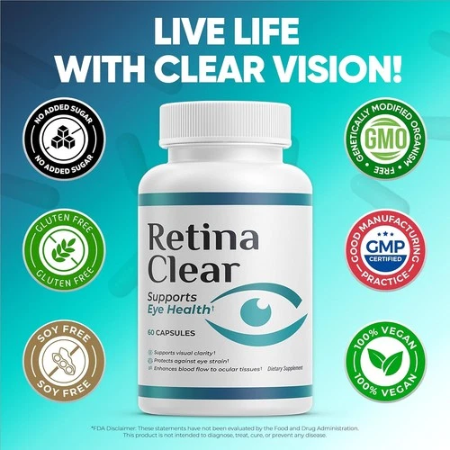 Retina Clear Vision Support Supplement – Eye Health Formula with Lutein,Zeaxant - Picture 4 of 9