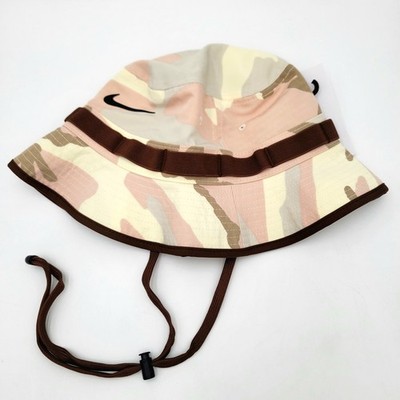 Nike Dri-Fit Apex Camo Bucket Hat Unisex (S) Pink Coconut Milk