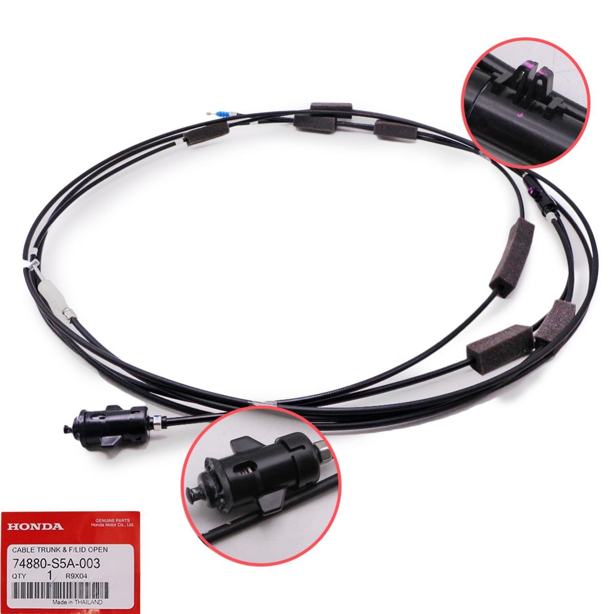 Lid Open Trunk Fuel Gas Door Release Cable For Honda Civic Sedan 2002 - 2005