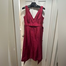 Jenny Yoo Red Dupioni & Shangtung Silk Dress 6