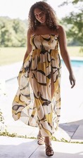 NEW Kenzie Parrott for Anthropologie S Drama Dress Maxi Beach Cover Up Flyaway