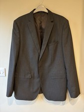 ZARA MAN Grey Tailored Fit Suit Jacket Size 44”