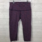 Lululemon Women's Crop Leggings Purple Space Dye Athletic Workout Pants Size 6?