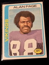 1978 Topps Football - #406 Alan Page - Minnesota Vikings VG-EX Condition 