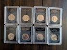 Kennedy Half Dollars (Lot Of 8) , Beckett Authentication 70s-90s