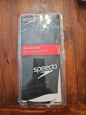 Speedo Solid Silicone Swim Cap, Black