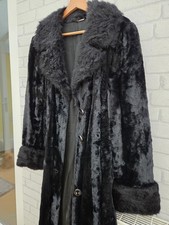 Afghan Panny Lane Vintage Coat Size M faux Fur Gothic Velvet Rock Glam