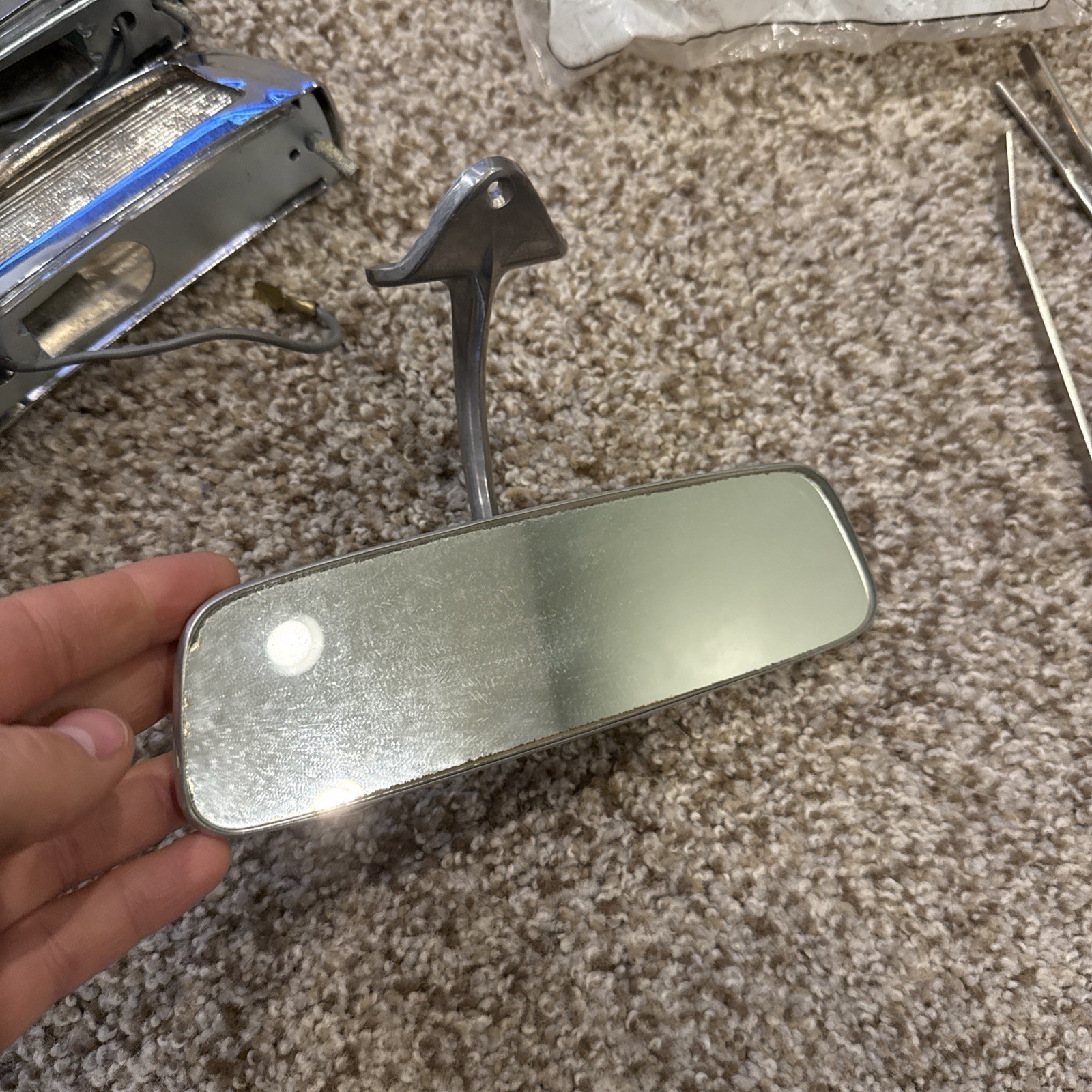 Ferrari 365 Misc Parts (lights, Rear View Mirror, Wipers, Pedals)