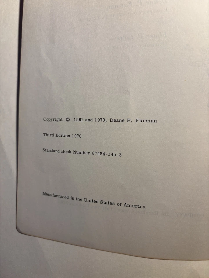 Manual of Medical Entomology 1970 3rd Ed, D. Furman & E. Catts Mayfield Pub. PB - Image 3 of 4