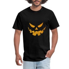 Scary Pumpkin Face Halloween Costume Men's T-Shirt
