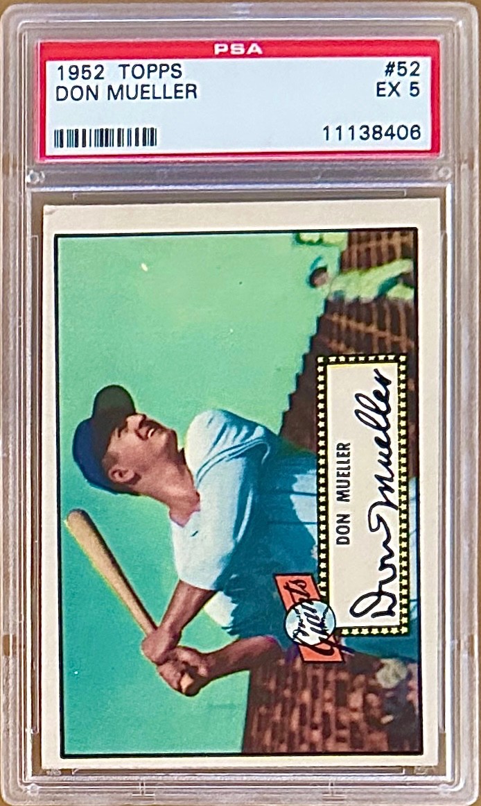 1952 Topps DON MUELLER Black Back #52 PSA 5