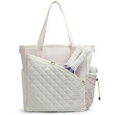 Pickleball Tote Bag for Women with Fence Hook, Quilted Pickleball Bag Holds 3-4