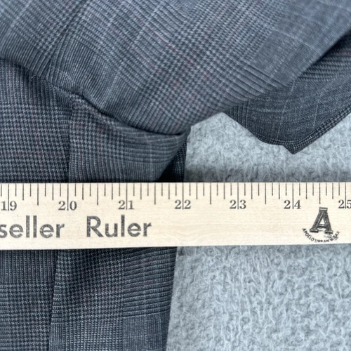 Hart Schaffner Marx Blazer Men 44L Grey Glen Plaid 2 Button Sports Coat USA Made - Picture 8 of 22