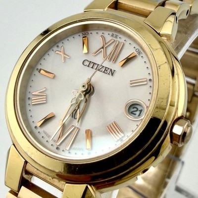 CITIZEN xC Cross Sea H058 Radio-Controlled Solar Women's Watch Gold