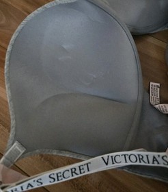 NWT Victoria's Secret bombshell add 2 cups T-Shirt padded bra gray 36D push up