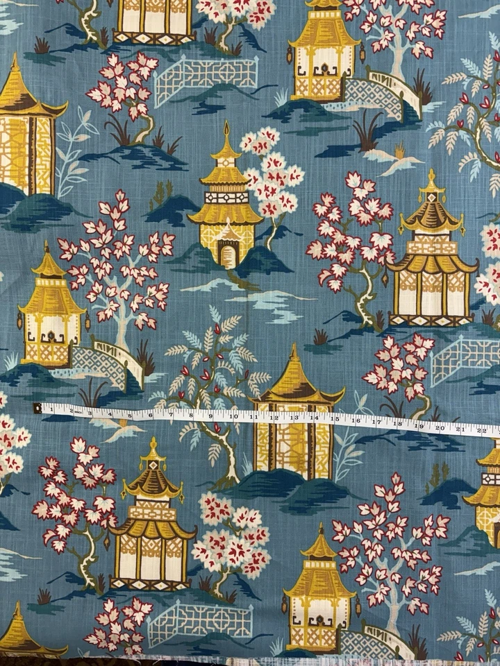 Tela y Diseño Covington Material “Pagoda”, 55” x 2 Yardas, Nuevo Foto 2 de 4