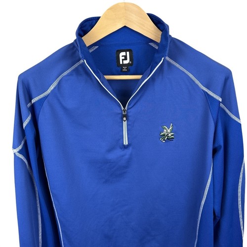 Footjoy FJ 1/4 Zip Performance Golf Pullover Men's Size Medium Blue - 第 2/9 張圖片