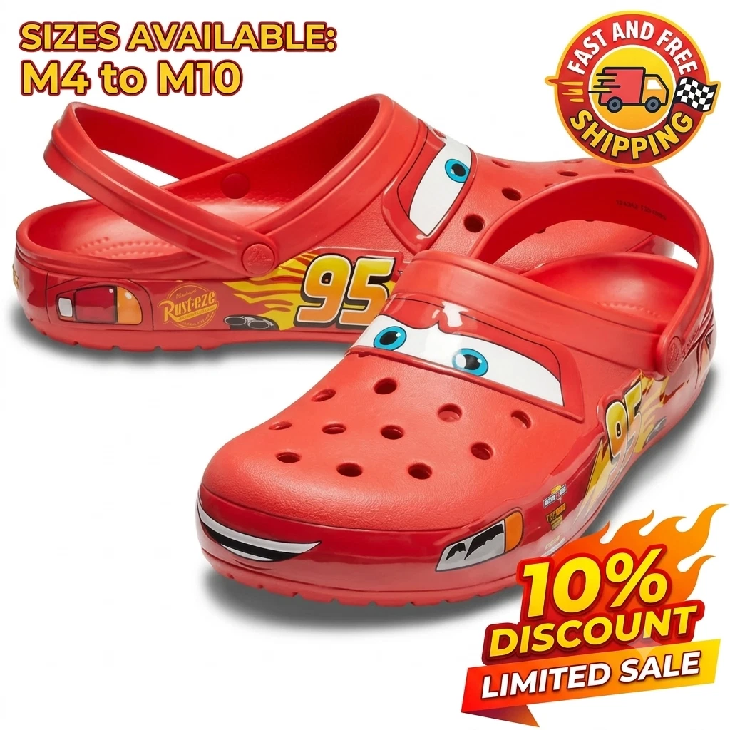 sandalias crocs rayo mcqueen crocs de cars para adultos