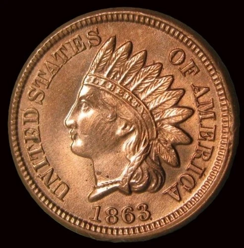 1863 Indian Head Cent - MS Brilliant Uncirculated GEM - FREE SHIPPING