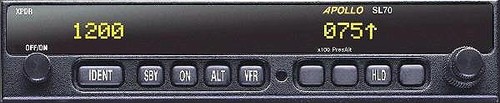 Apollo SL-70 Mode C Transponder - Chassis - Antenna Cable -Power Wires