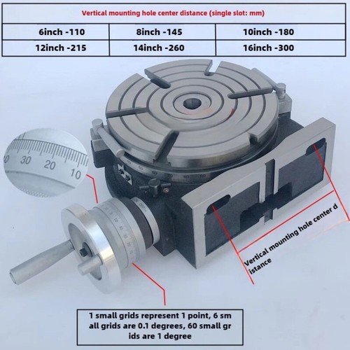 High Precision Vertical Horizontal Indexing Disc Milling Machine Rotary Table - Afbeelding 10 van 17