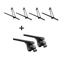 4X FahrradträGer Orion+RelingträGer Quick Stahl L FüR Skoda Superb SW Ahb 15