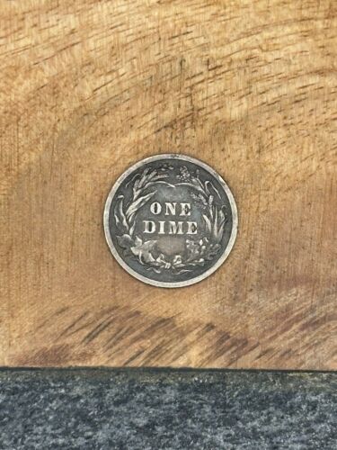 1897 P U.S. Barber Silver Dime #7013 - Picture 2 of 2