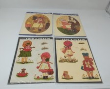 Vintage Meyercord Decal Lot 1532 Girls Watermelon Whimsical Bonnet Grandma Dress