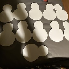 11 Children  s Unisex Foam, White, Snowman Shape-New out of the box