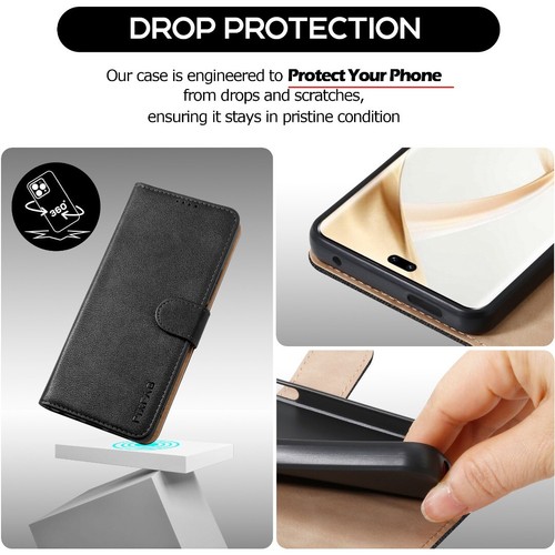Etui Portefeuille pour Honor 200 Pro 200 Lite Cuir Support à Rabat Antichoc Housse Téléphone - Photo 2 sur 34