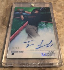 2018 BOWMAN'S BEST GREEN REFRACTOR AUTOGRAPH ROOKIE TREVOR LARNACH AUTO RC /99