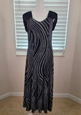 Vintage Pretty Woman Ruched Shoulder Sparkle Cocktail Party Formal Dress M