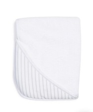 Nordstrom Kids' Hooded White Grey Stripe Print Towel- One Size