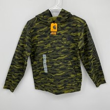 Carhartt Hoodie Graphic Long Sleeve Sweatshirt Camouflage Size M 10/12 Boys