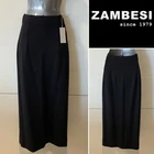 ZAMBESI NewZealand NWT$260 Black Merino Wool Knit Stretch Midi Skirt US 4/AUST 8