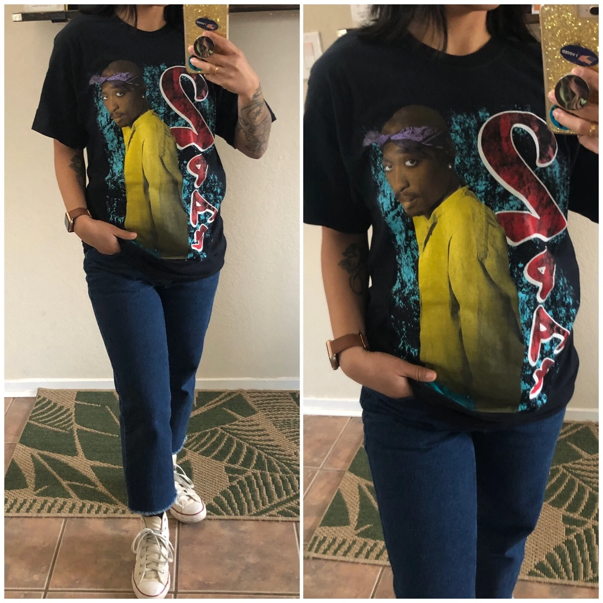 Unisex 2Pac Tupac Shakur Graphic T-Shirt M | eBay