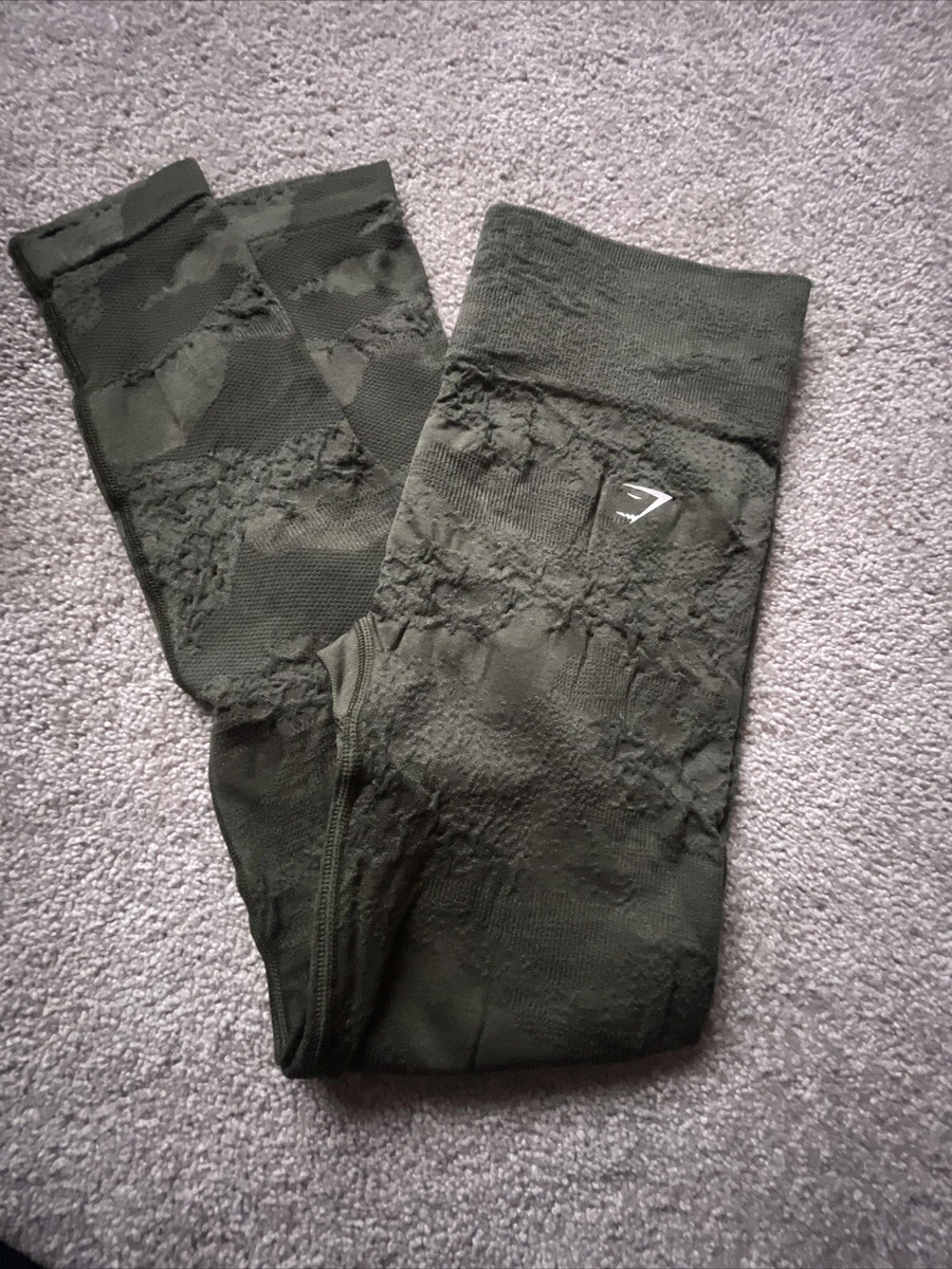 ADAPT CAMO SEAMLESS LEGGINGS, Gymshark, New Medium - Lava Moss