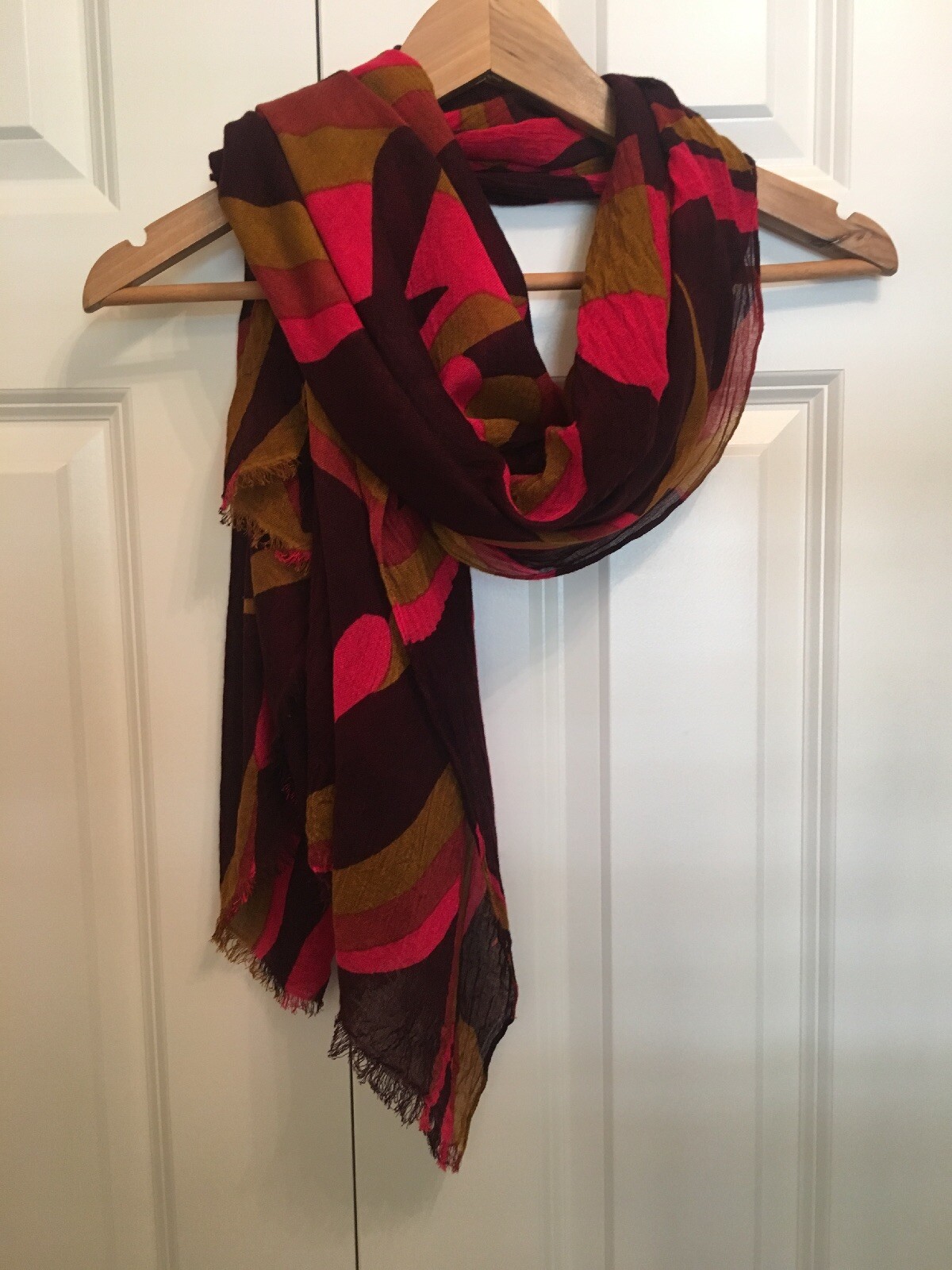 Abstract Geometric Print Rectangular Scarf Shawl … - image 2