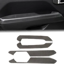 Real Carbon Fiber Door Armrest Panel Trim Cover Fits 18-24 Wrangler Gladiator JL