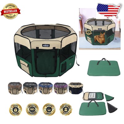 Durable 2-Year Guaranteed 30'' x 30'' Pet Playpen with Washable Mat & Safety Locks