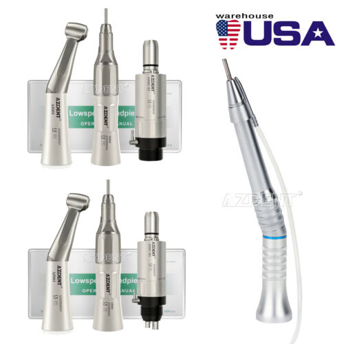 AZDENT Dental Slow Low Speed Handpiece Straight/Contra Angle/ Air 