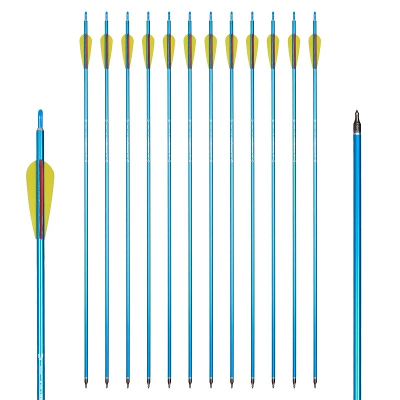 6pcs Aluminium Alloy Arrows SP550 OD 7.6mm Archery Hunting with Adjusted Points - Image 4 of 4