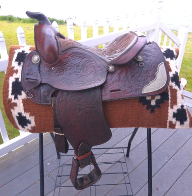 15'' QH BARS SIMCO #5567 WESTERN EQUITATION OR TRAIL SADDLE 26.4LBS