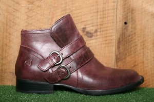 born burgundy booties